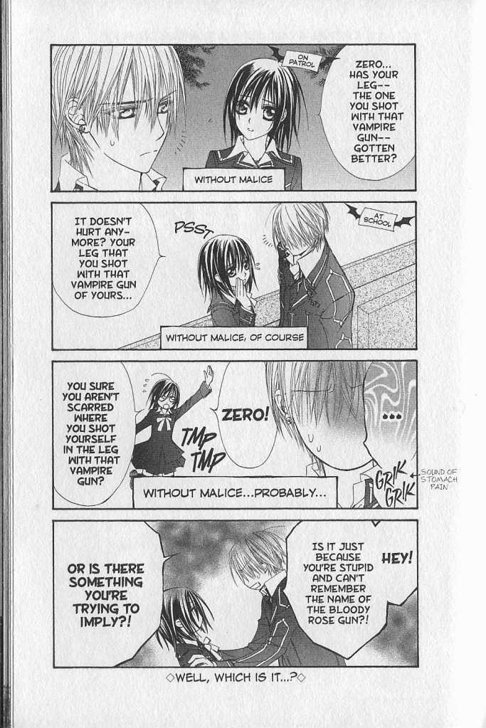 Vampire Knight Chapter 24.5 page 3 - Chapter 24.5 : Side Story: Vampires Covered in Blood Are Prohibited from Entering This Page!!..