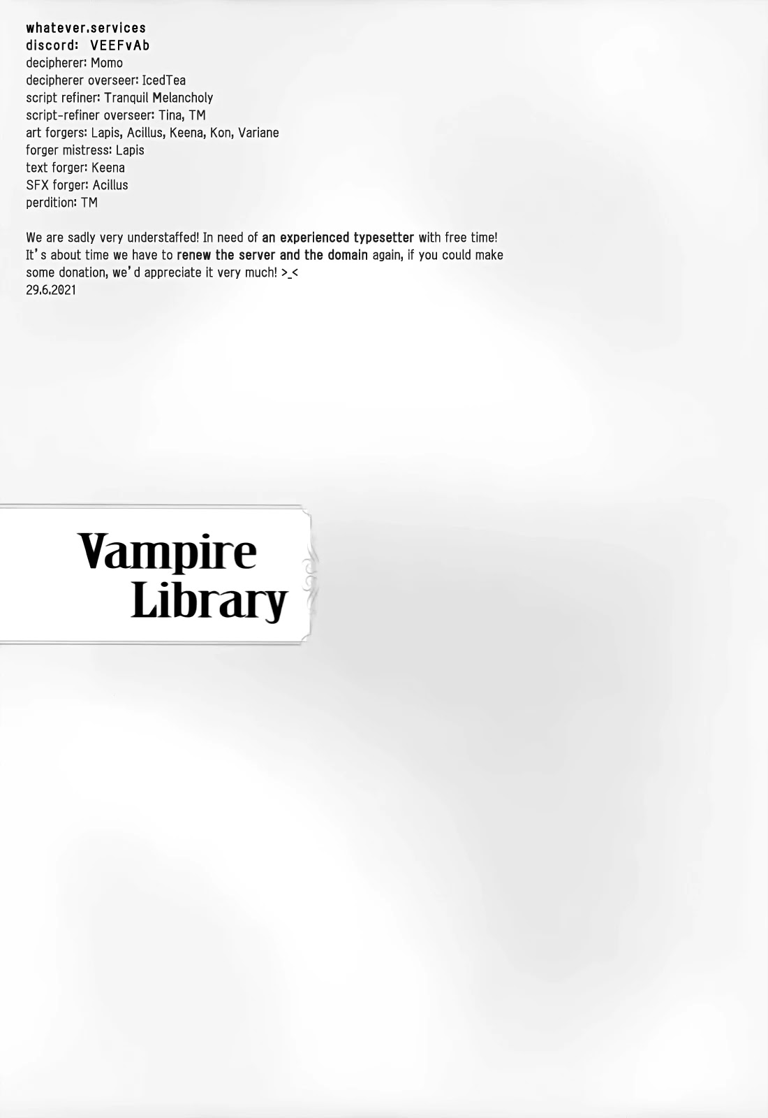 Vampire Library Chapter 37 page 1 - Chapter 37