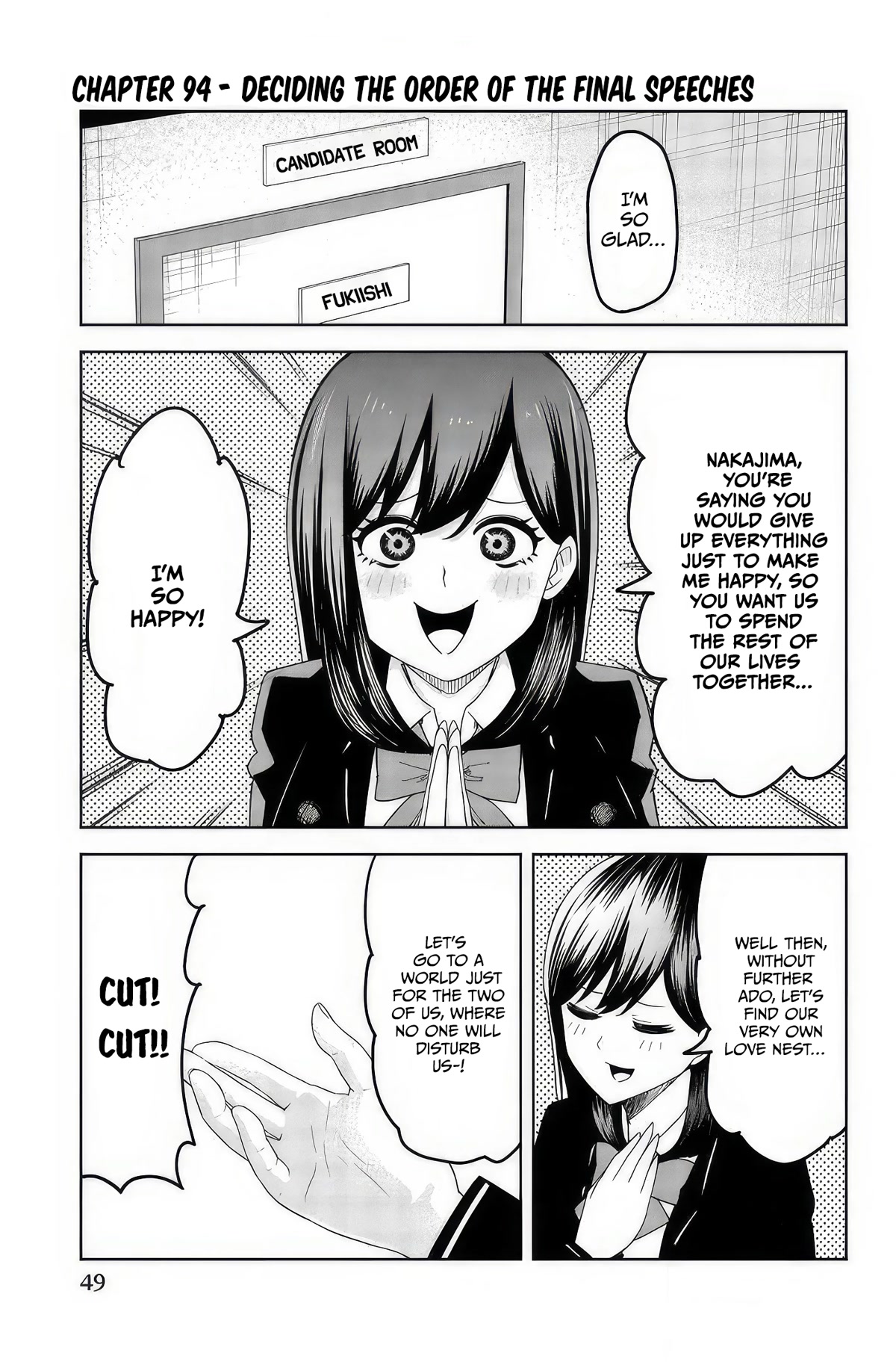 Venus Puts Fur on Me. Chapter 94 page 1 - Chapter 94: Deciding the Order of the Final Speeches