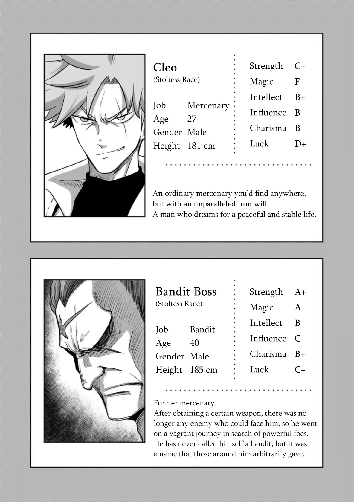 Verndio - Surreal Sword Saga Chapter 0.1 page 1 - Chapter 0.1: Bonus: Character Sheets
