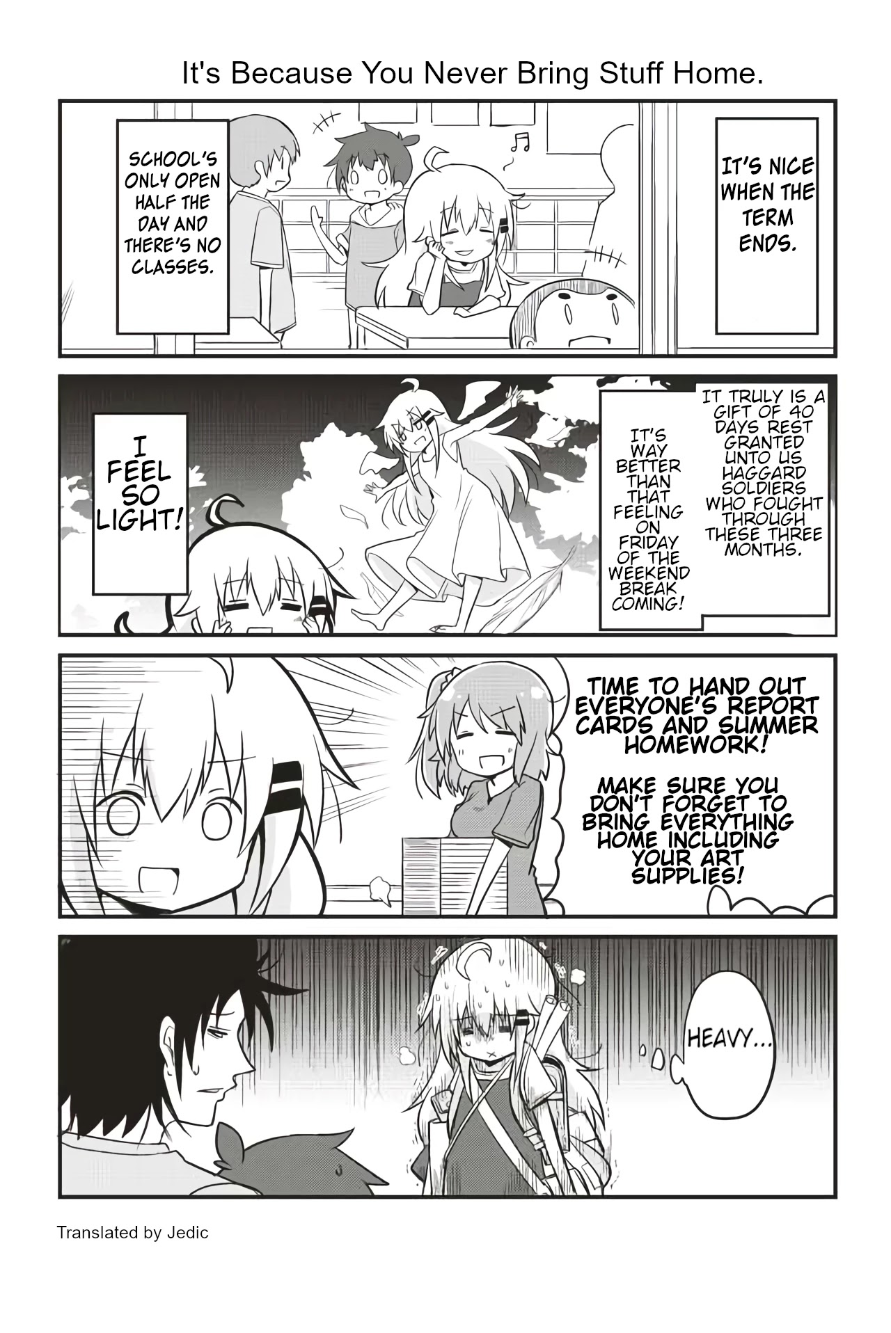 Veteran Shougakusei Takashi Chapter 125 page 1 - Chapter 125: It's Because You Never Bring Stuff Home