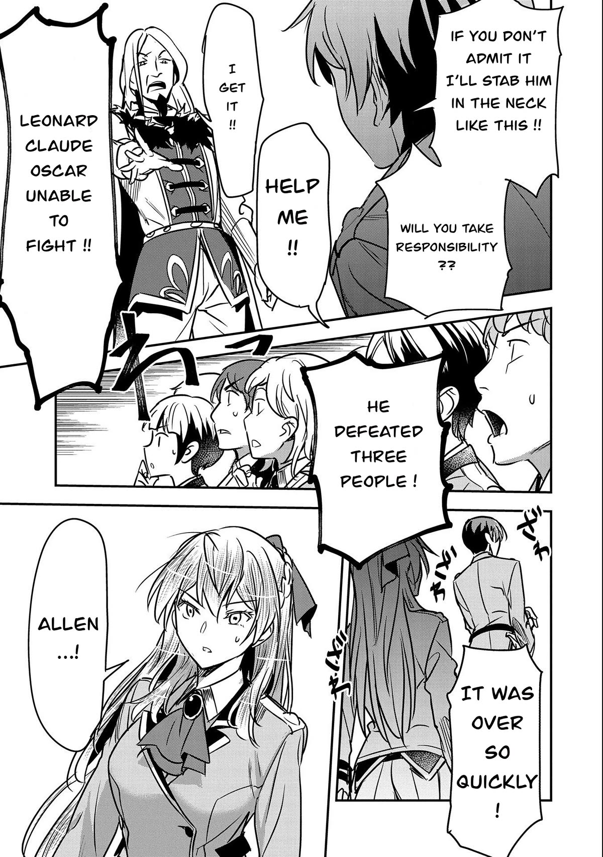 Villager A Wants to Save the Villainess no Matter What! Chapter 22 page 5 - Chapter 22: Allen is in a duel vs 5 opponent's