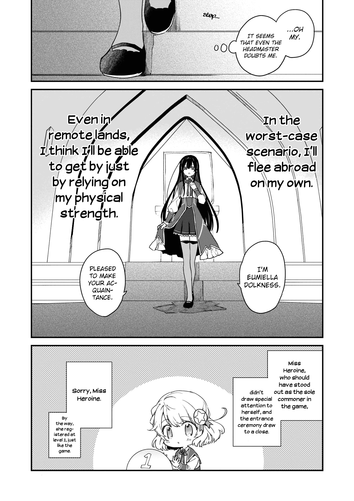 Villainess Level 99 ~I may be the Hidden Boss but I'm not the Demon Lord~ Chapter 1 page 4 - Chapter 1