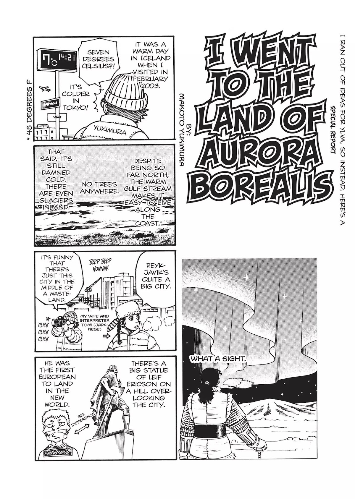 Vinland Saga Chapter 16.5 page 1 - Vol.1 Special Report: I Went to the Land of Aurora Borealis