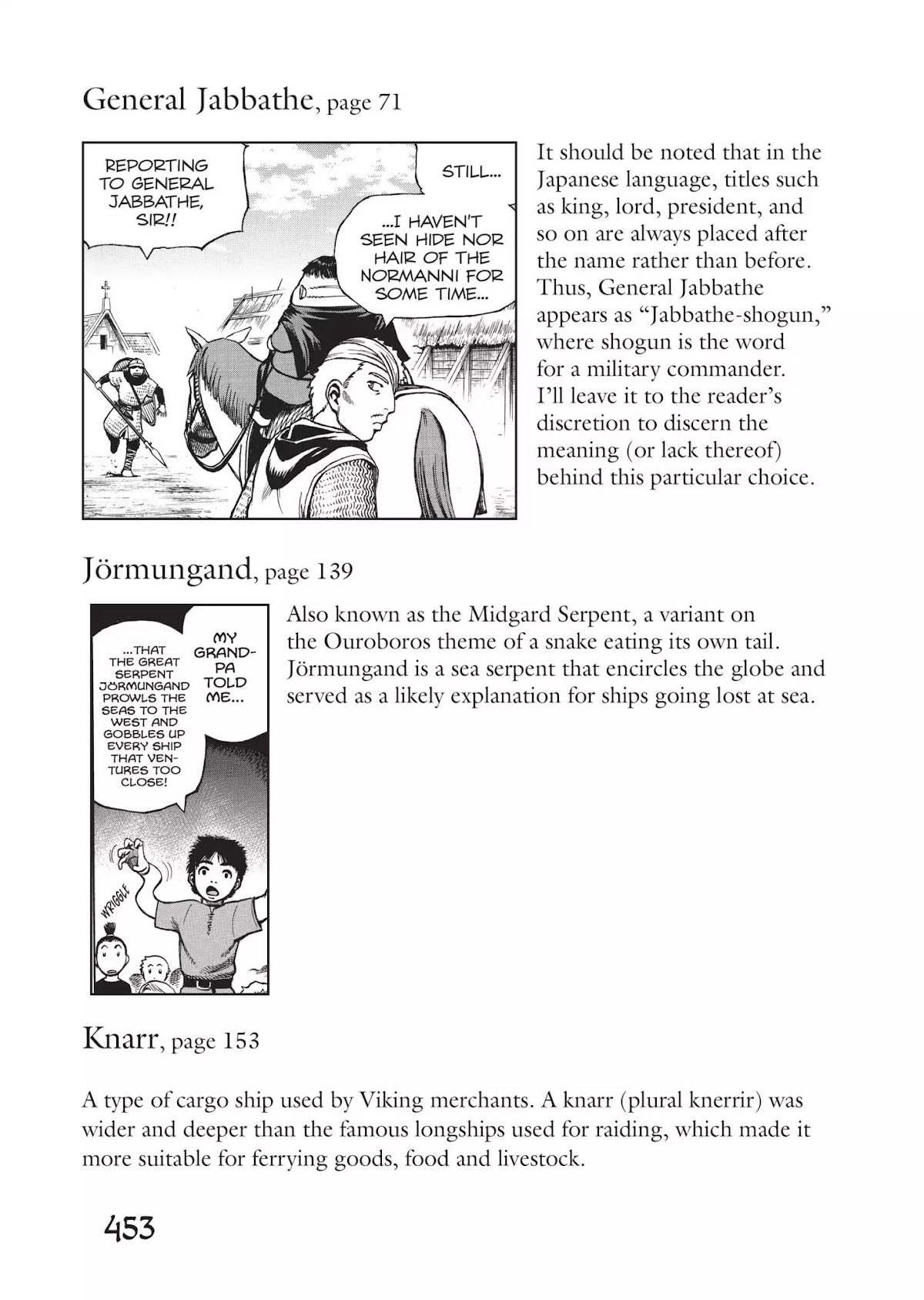Vinland Saga Chapter 16.6 page 3 - Vol.1 Translation Notes