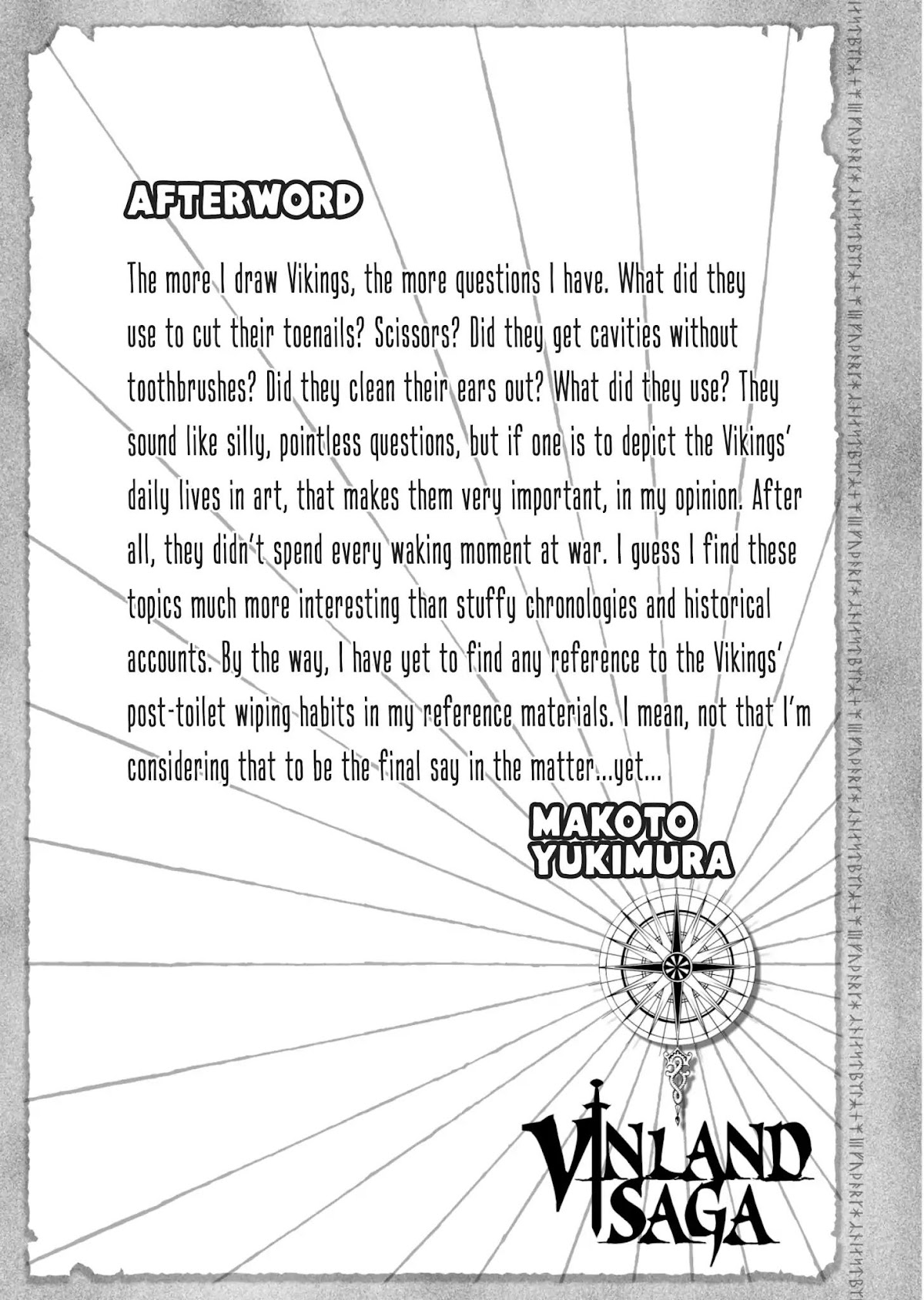 Vinland Saga Chapter 21.5 page 17 - Vol.2 Bonus Material: Ylva at Work