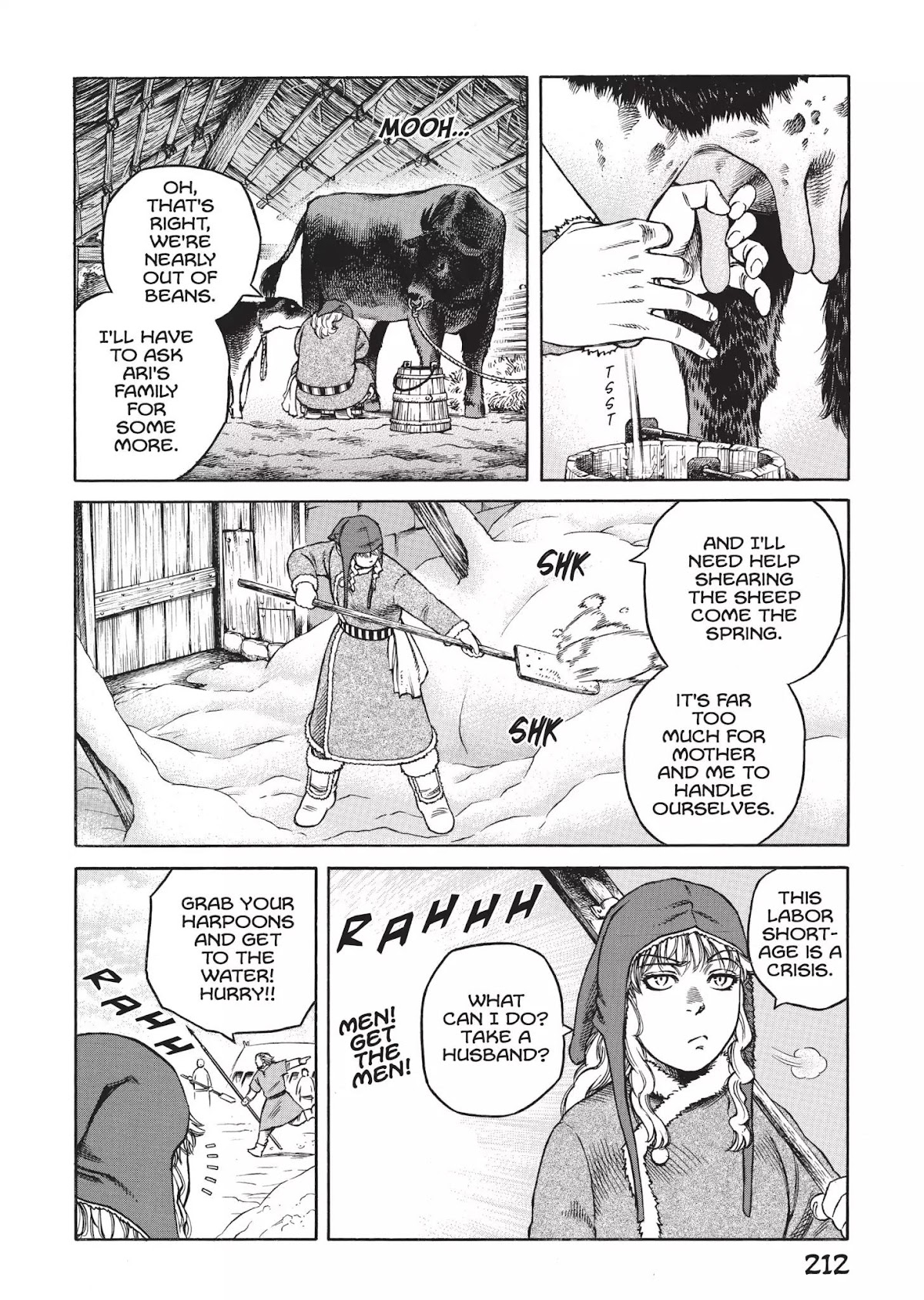 Vinland Saga Chapter 21.5 page 8 - Vol.2 Bonus Material: Ylva at Work