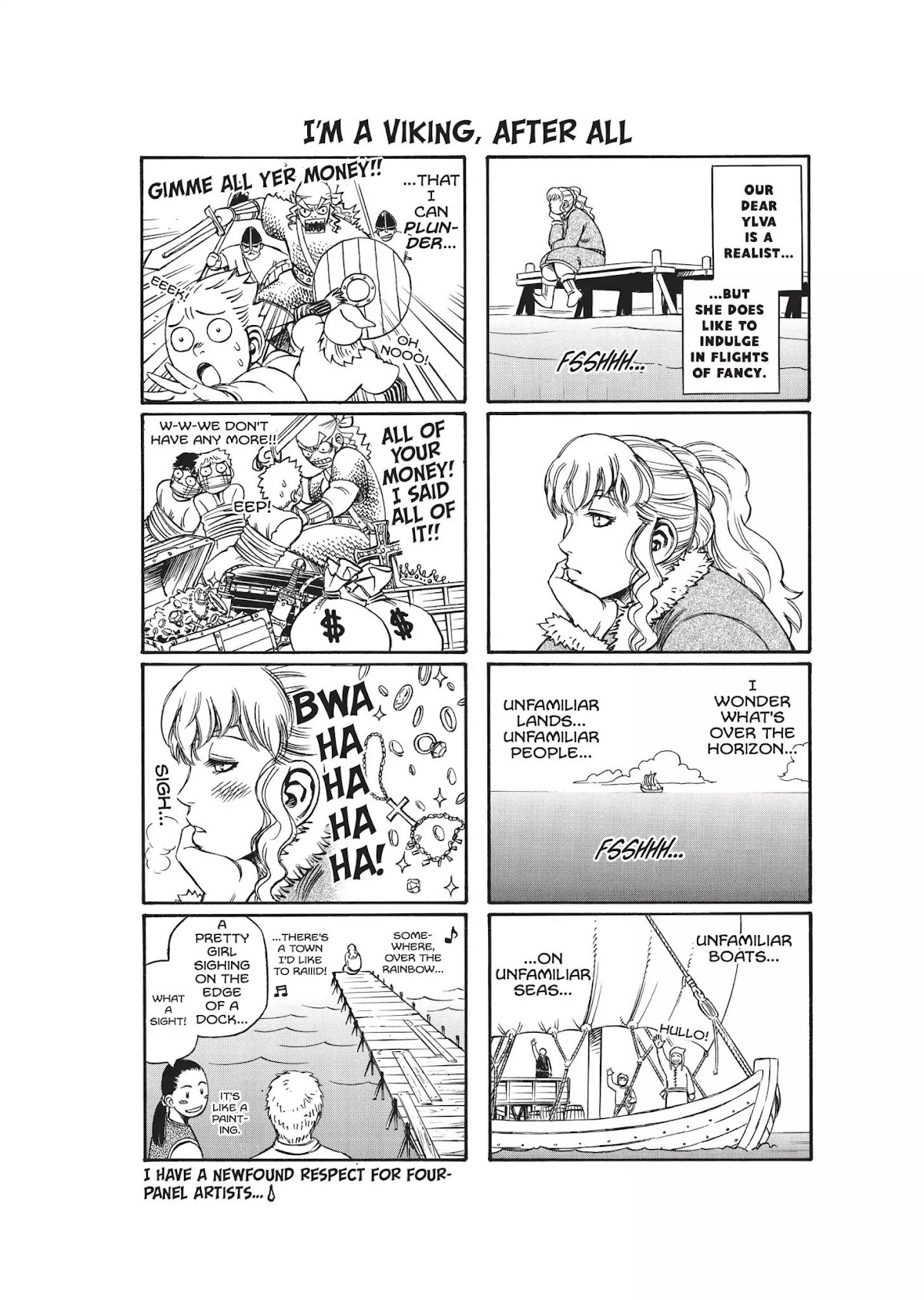 Vinland Saga Chapter 5.5 page 2 - Vol.1 Bonus Material: Heroic Exploits of Viking Girl Ylva