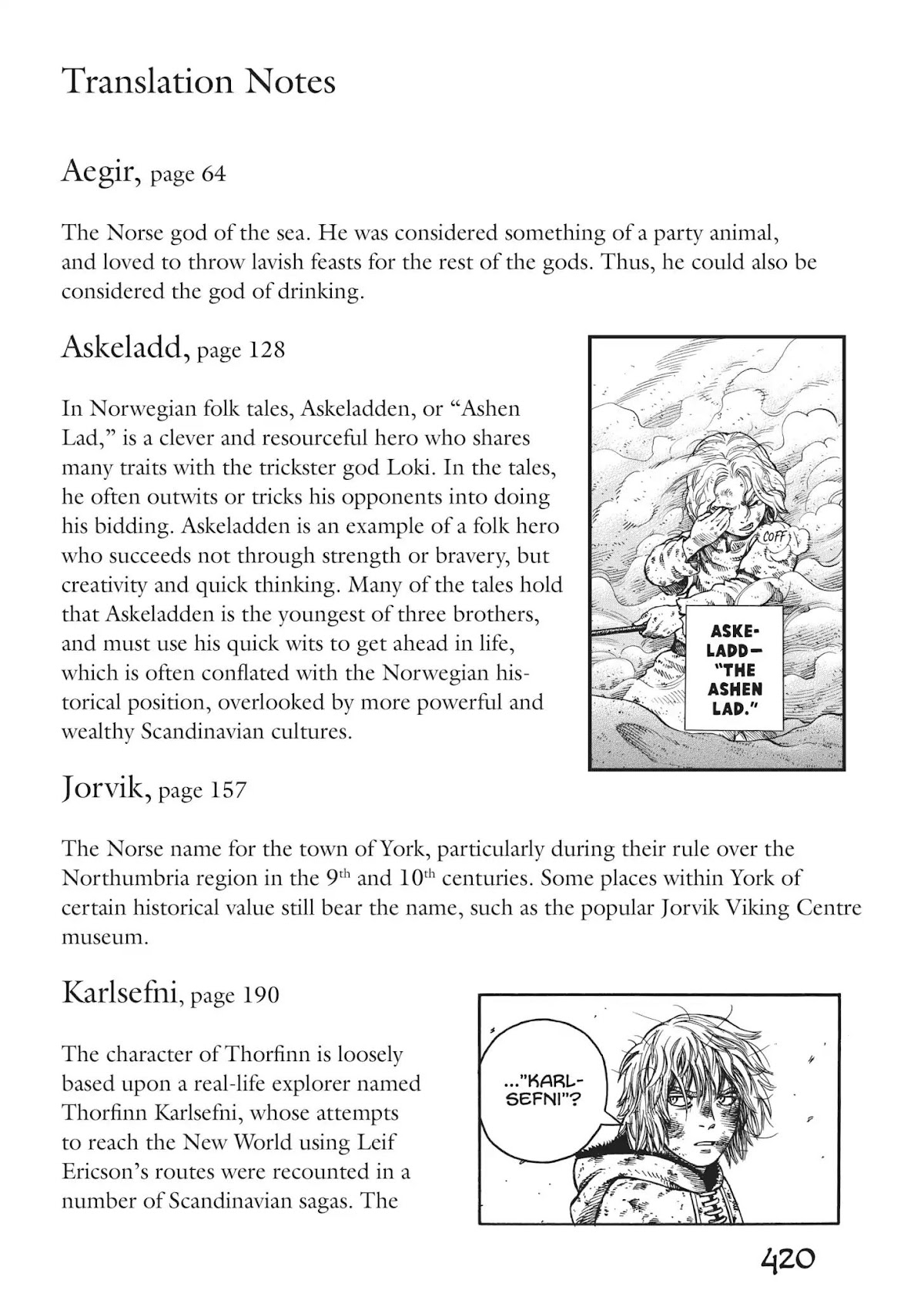 Vinland Saga Chapter 56.5 page 3 - Vol.4 Translation Notes