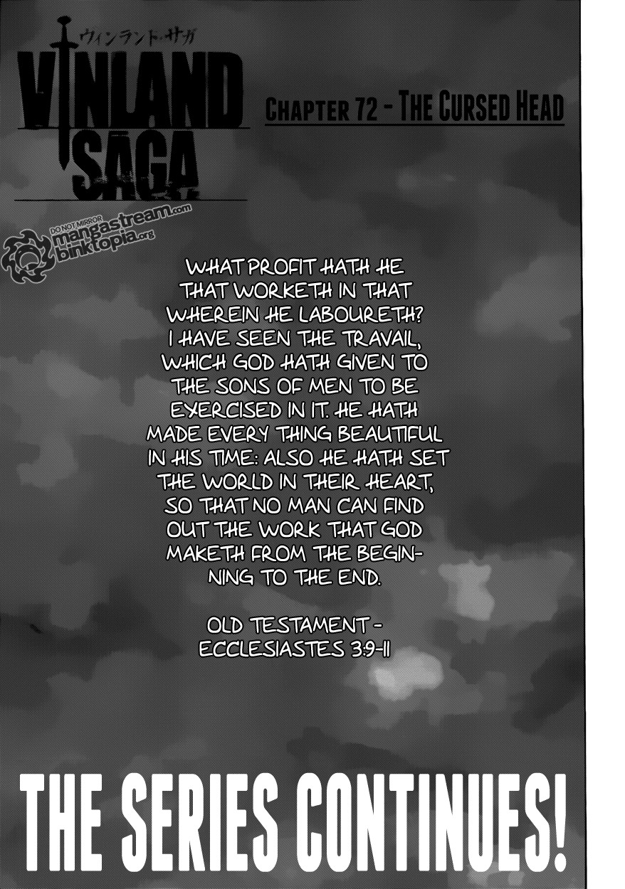 Vinland Saga Chapter 72 page 1 - Chapter 72 : The Cursed Head
