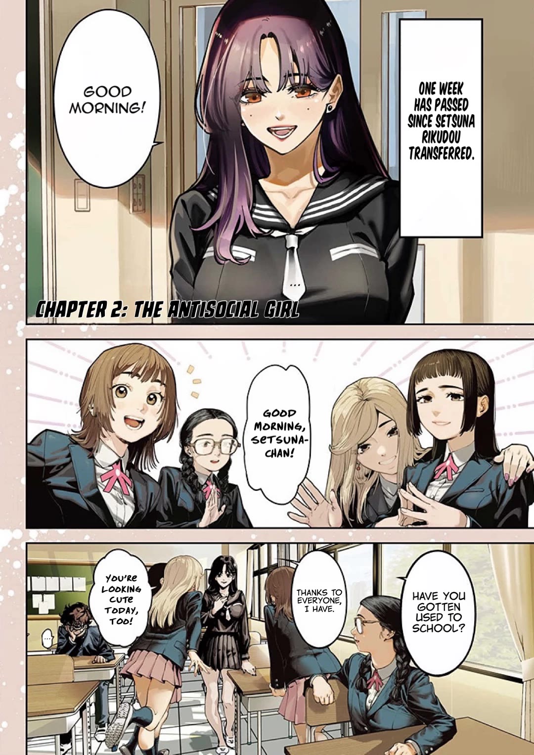 Violence Hurray Chapter 2 page 1 - Chapter 2: The Antisocial Girl
