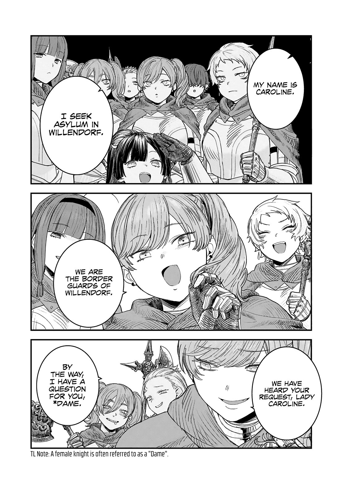 Virgin Knight who is the Frontier Lord in the Gender Switched World Chapter 10.1 page 4 - Chapter 10.1: Caroline Von Bozel (1)
