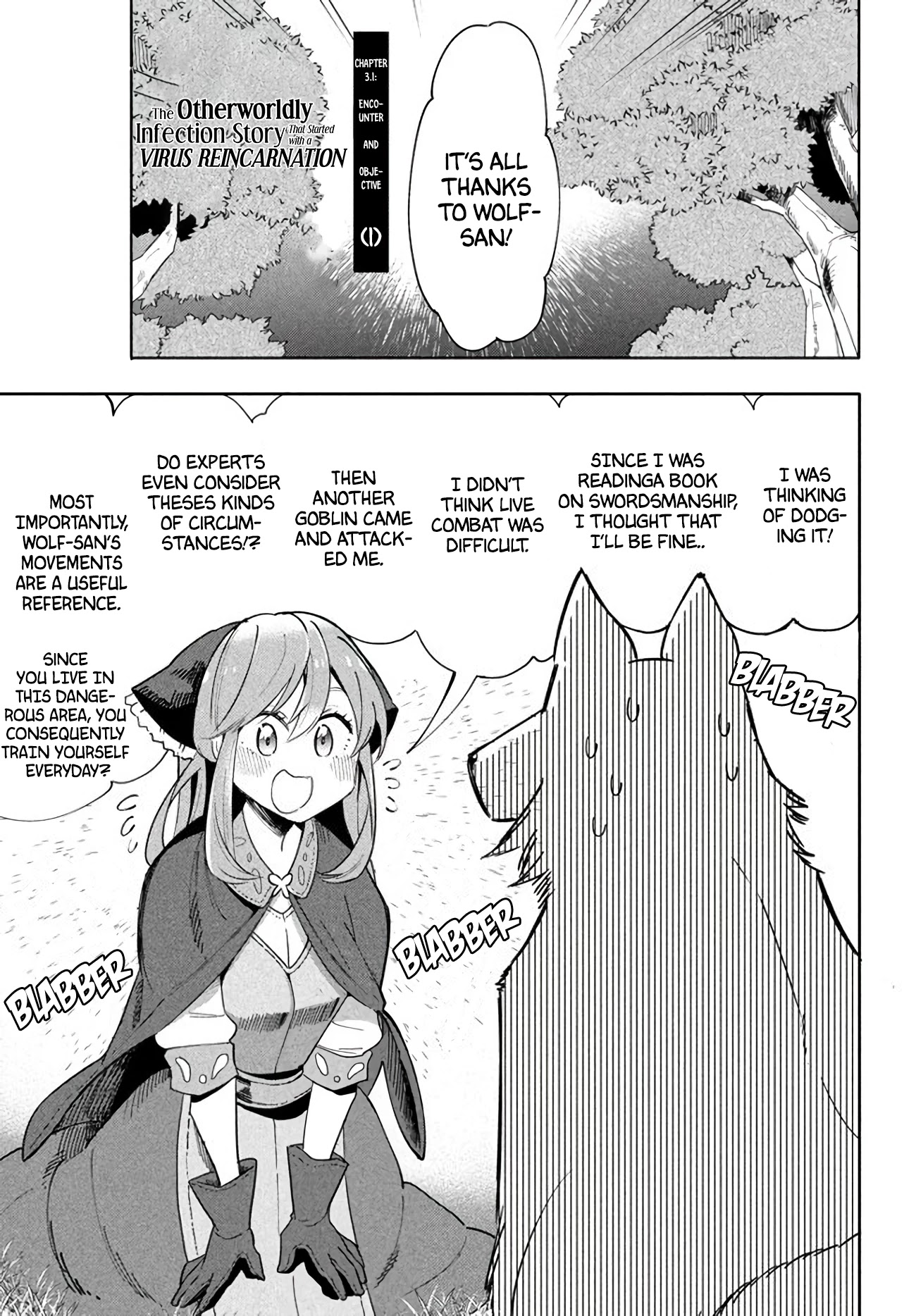 Virus Tensei kara Isekai Kansen Monogatari Chapter 3.1 page 1 - Chapter 3.1: Encounter and Objective (1)