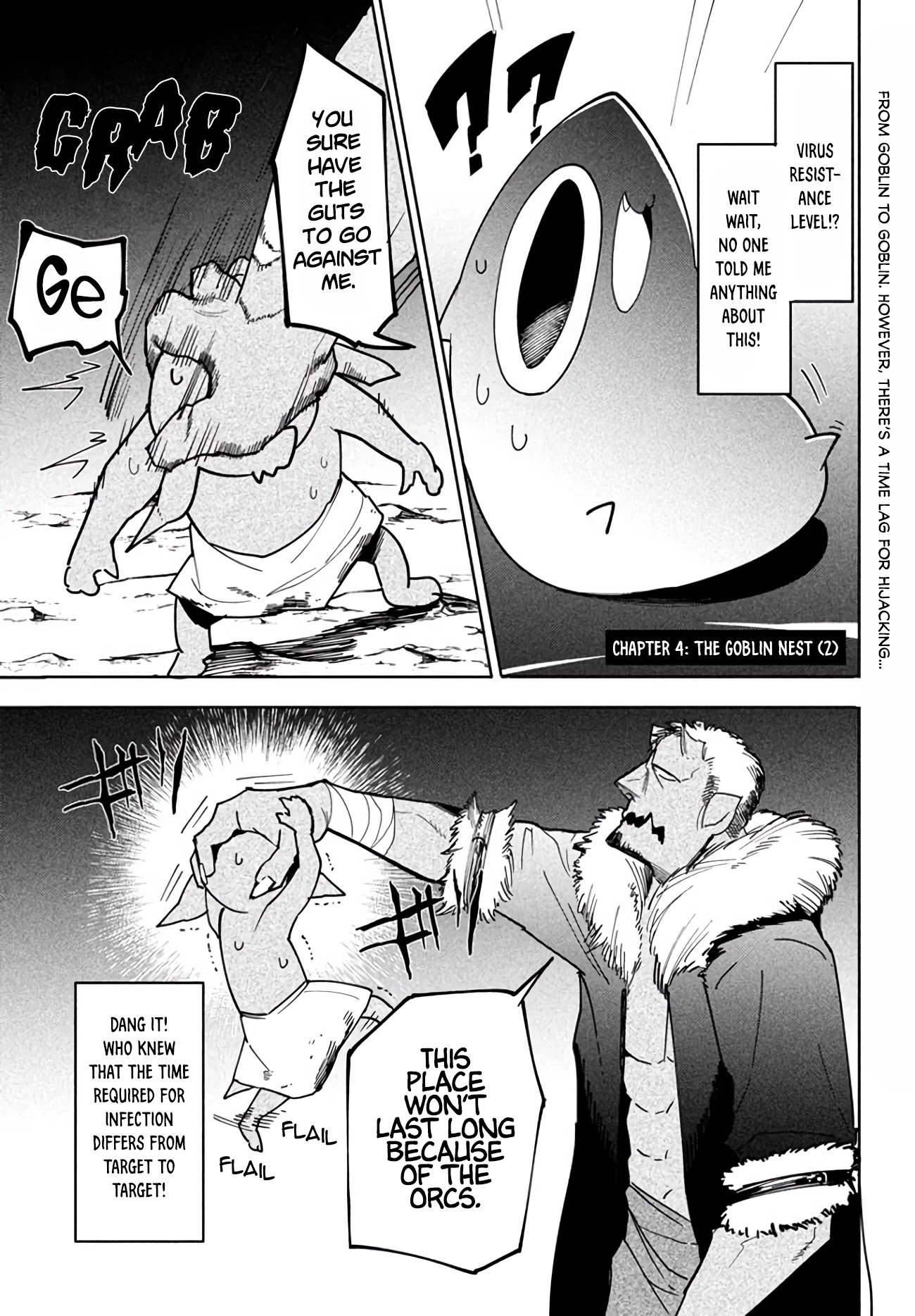 Virus Tensei kara Isekai Kansen Monogatari Chapter 4.2 page 1 - Chapter 4.2: The Goblin Nest (2)