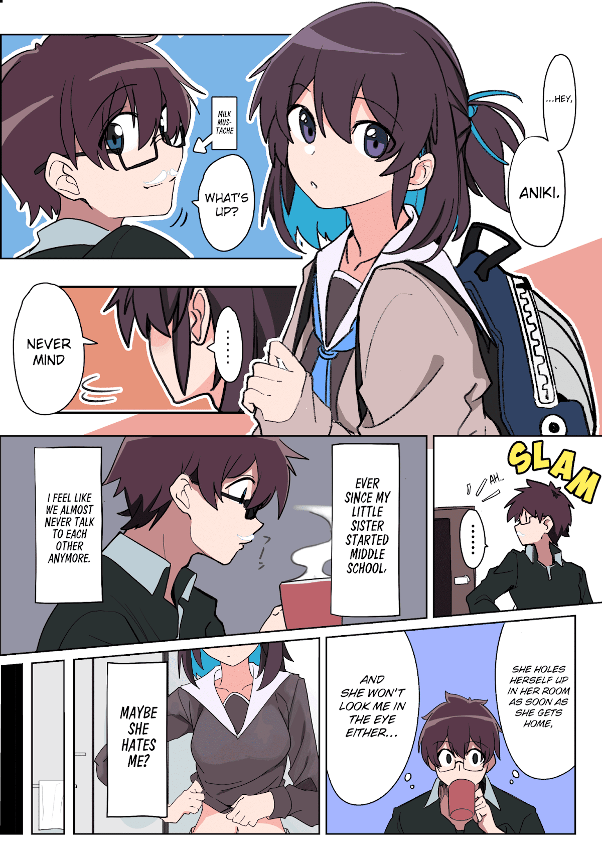 Vivid Line Chapter 4 page 2 - Chapter 4: The Little Sister Who Is Becoming Agonizingly Conscious About Her Brother