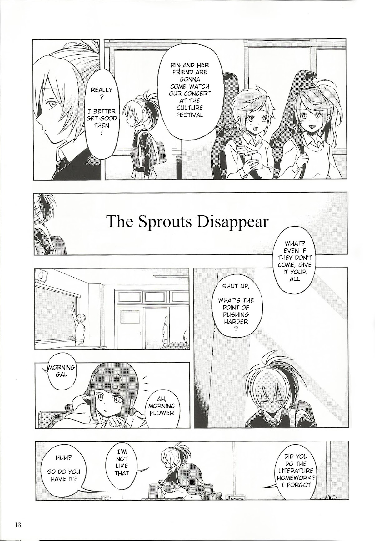 VOCALOID - Feelings Quickly Become Awkward Chapter 2 page 1 - Chapter 2 : The Sprouts Disappear
