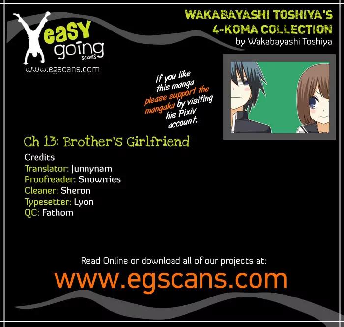Wakabayashi Toshiya's 4-koma Collection Chapter 13 page 1 - Chapter 13: Brother's Girlfriend