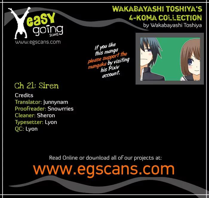 Wakabayashi Toshiya's 4-koma Collection Chapter 21 page 1 - Chapter 21: Siren