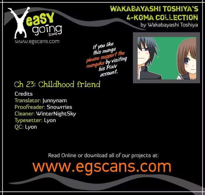 Wakabayashi Toshiya's 4-koma Collection Chapter 23 page 1 - Chapter 23: Childhood Friend