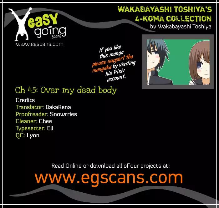 Wakabayashi Toshiya's 4-koma Collection Chapter 45 page 1 - Chapter 45: Over My Dead Body