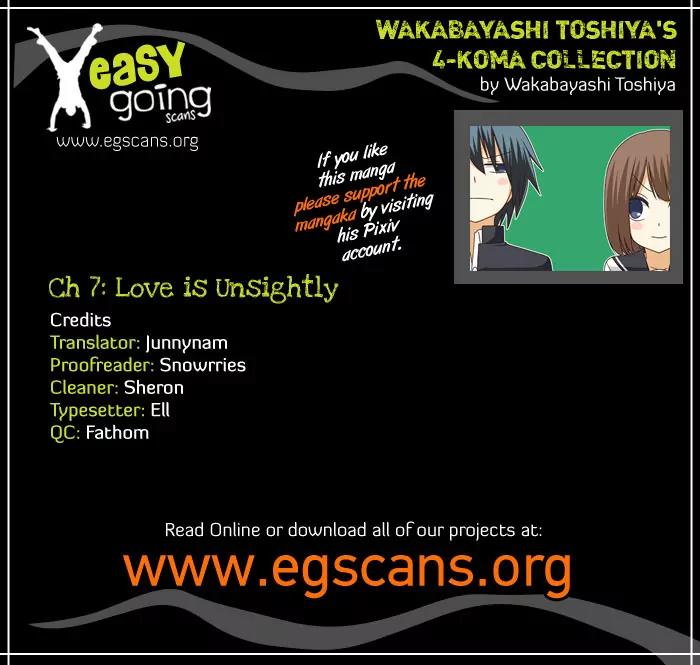 Wakabayashi Toshiya's 4-koma Collection Chapter 7 page 1 - Chapter 7: Love is Unsightly