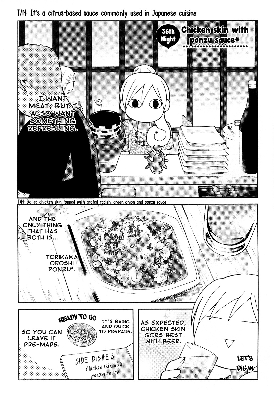 Wakako-Zake Chapter 36 page 3 - Chapter 36 : Chicken skin with Ponzu sauce