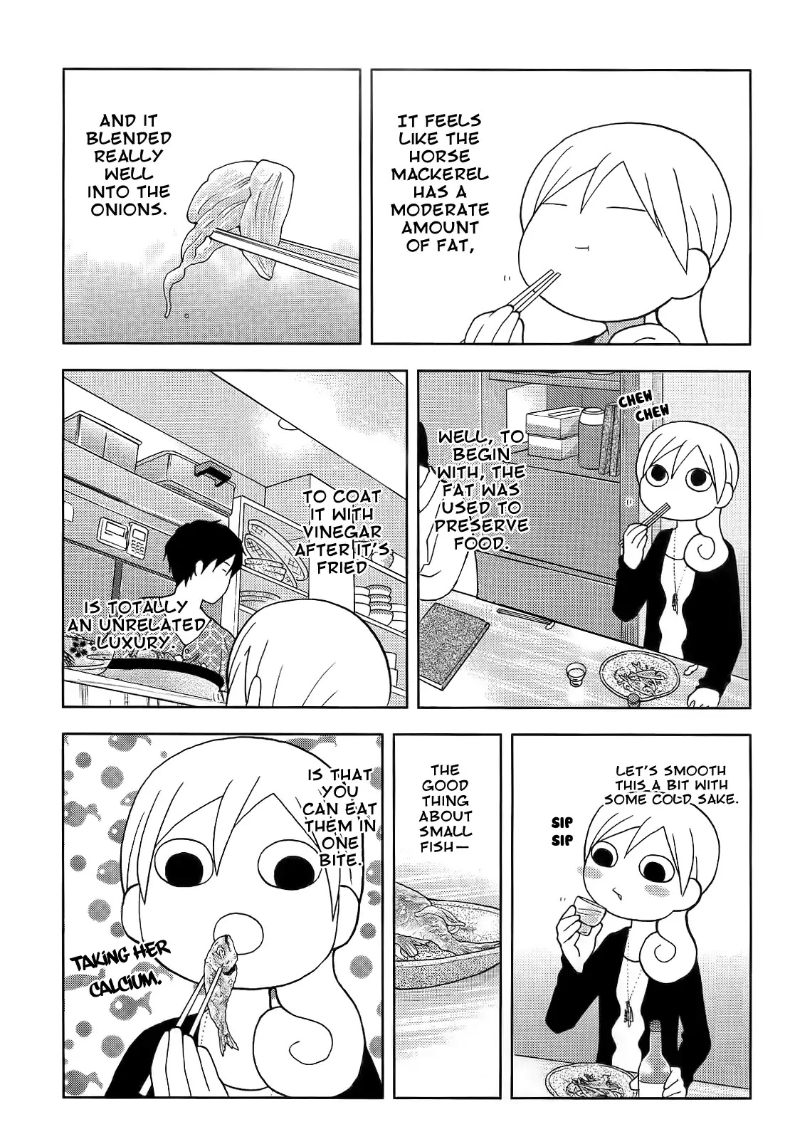 Wakako-Zake Chapter 49 page 4 - Chapter 49: Horse Mackerel Nanbanzuke