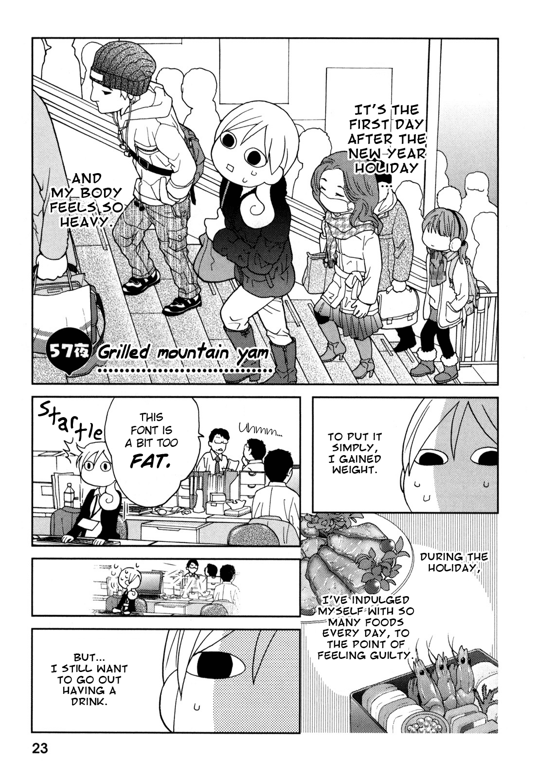 Wakako-Zake Chapter 57 page 1 - Chapter 57: Grilled Mountain Yam