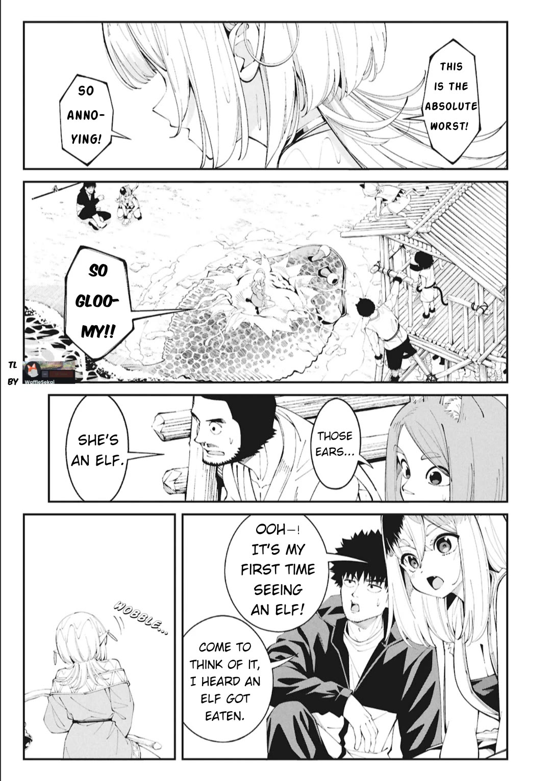 Wandering Around Another World With Just One Fishing Rod Chapter 4 page 1 - Chapter 4: The Fisherman Meets an Elf