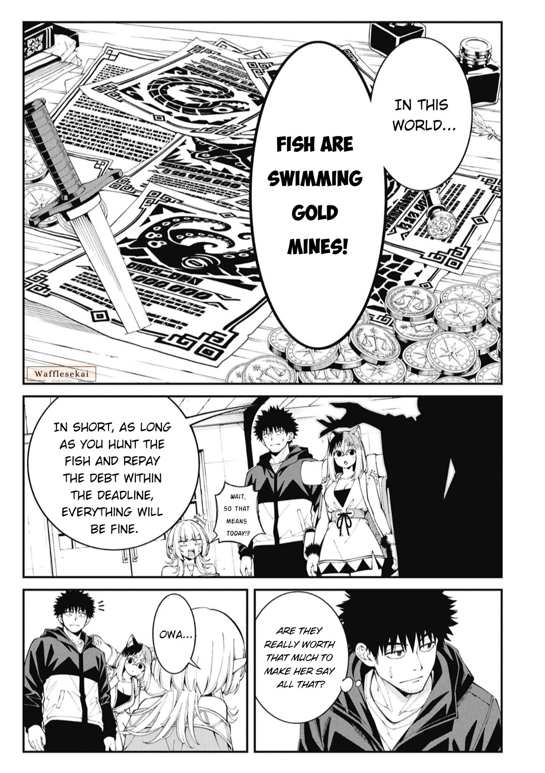 Wandering Around Another World With Just One Fishing Rod Chapter 8 page 9 - Chapter 8: The Fisherman Sets Off to Pay Back Her Debt
