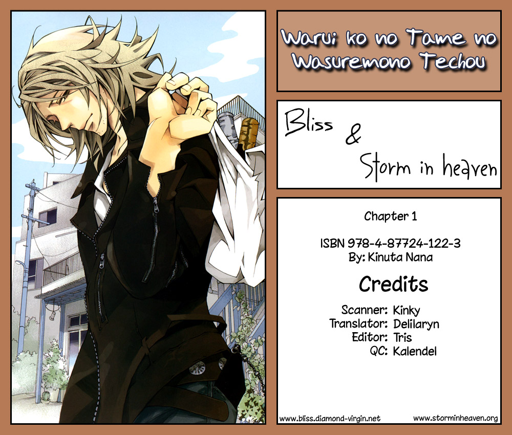 Warui Ko no Tame no Wasuremono Techou Chapter 1.2 page 1 - Chapter 1 v2 : The Bad Boy's Notebook of Things Forgotten