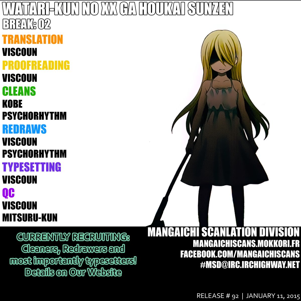 Watari-kun no xx ga Houkai Sunzen Chapter 2 page 1 - Chapter 2: I Do Not Know The Woman's Hearth