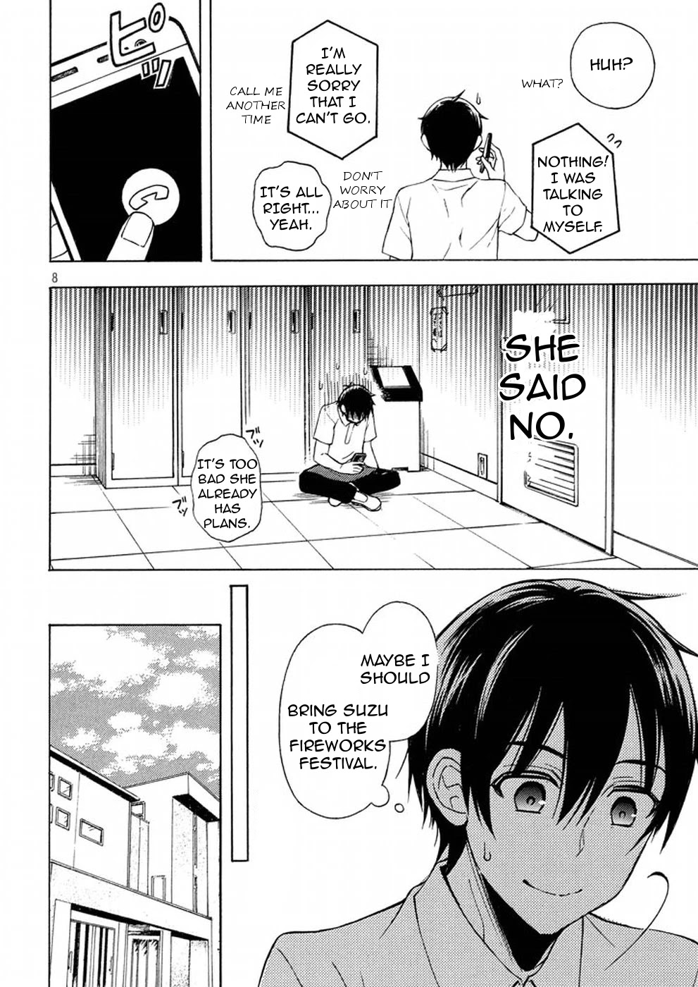 Watari-kun no xx ga Houkai Sunzen Chapter 27 page 8 - Chapter 27: Fireworks Display