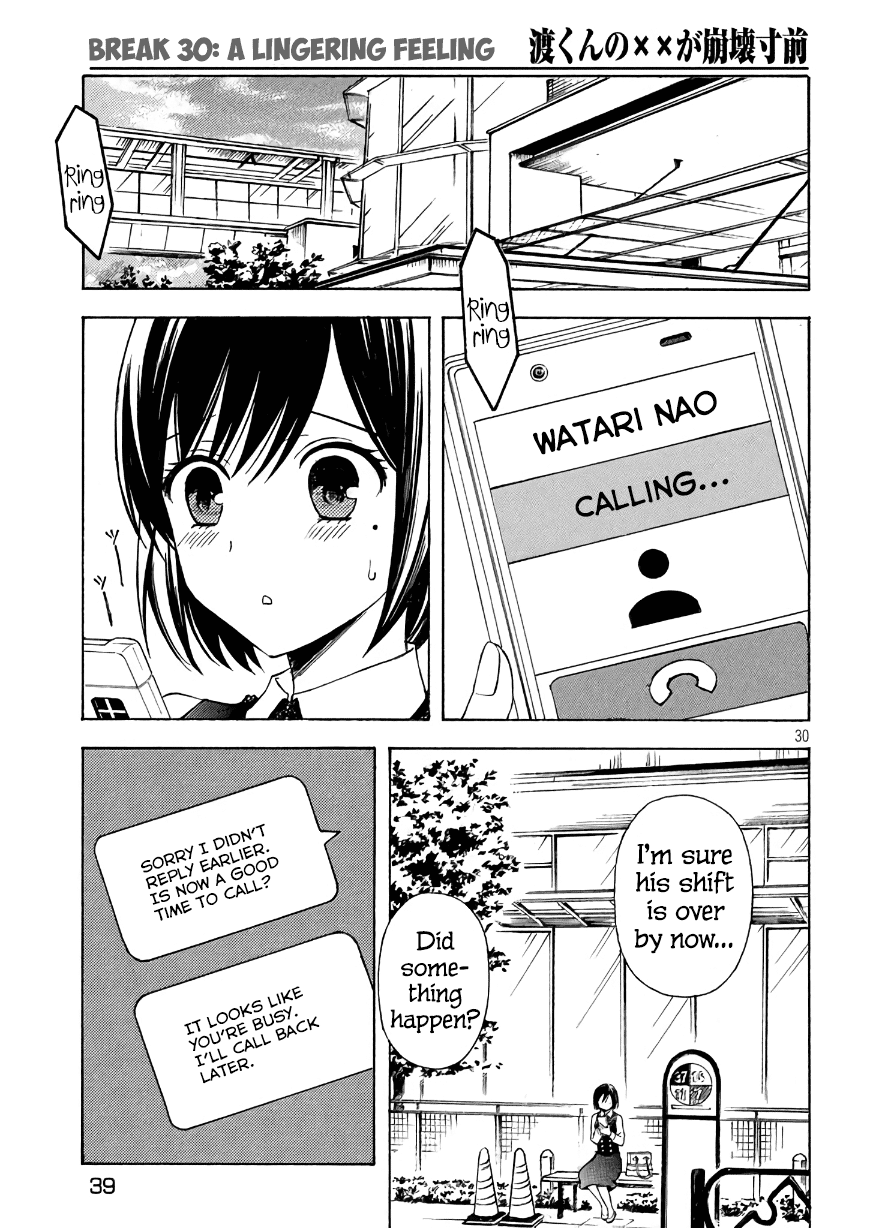 Watari-kun no xx ga Houkai Sunzen Chapter 30 page 30 - Chapter 30: A Lingering Feeling