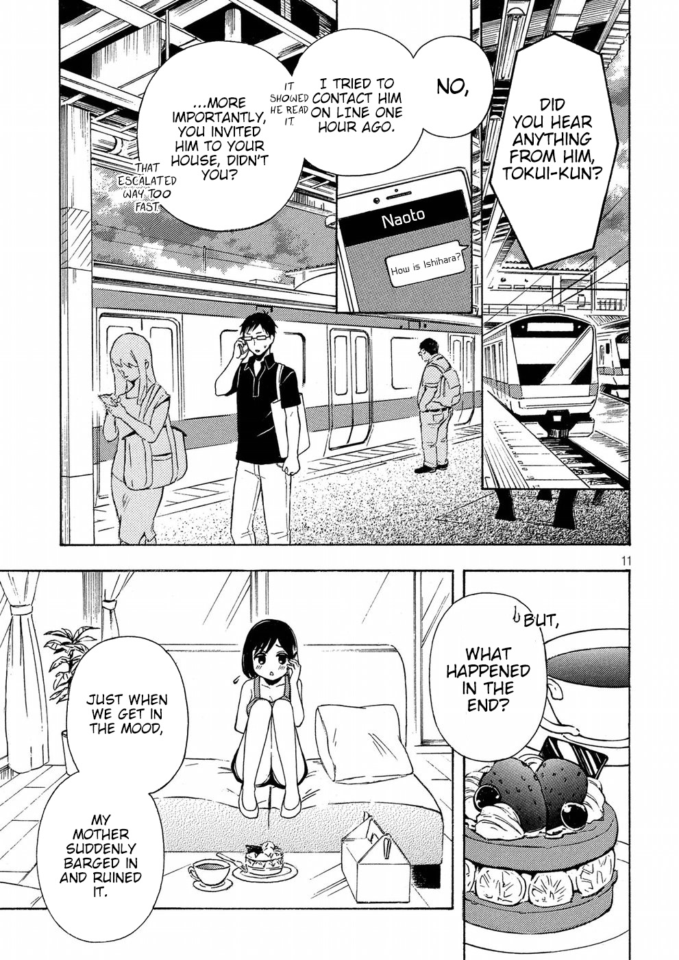 Watari-kun no xx ga Houkai Sunzen Chapter 36 page 11 - Chapter 36: Naoto's Decision