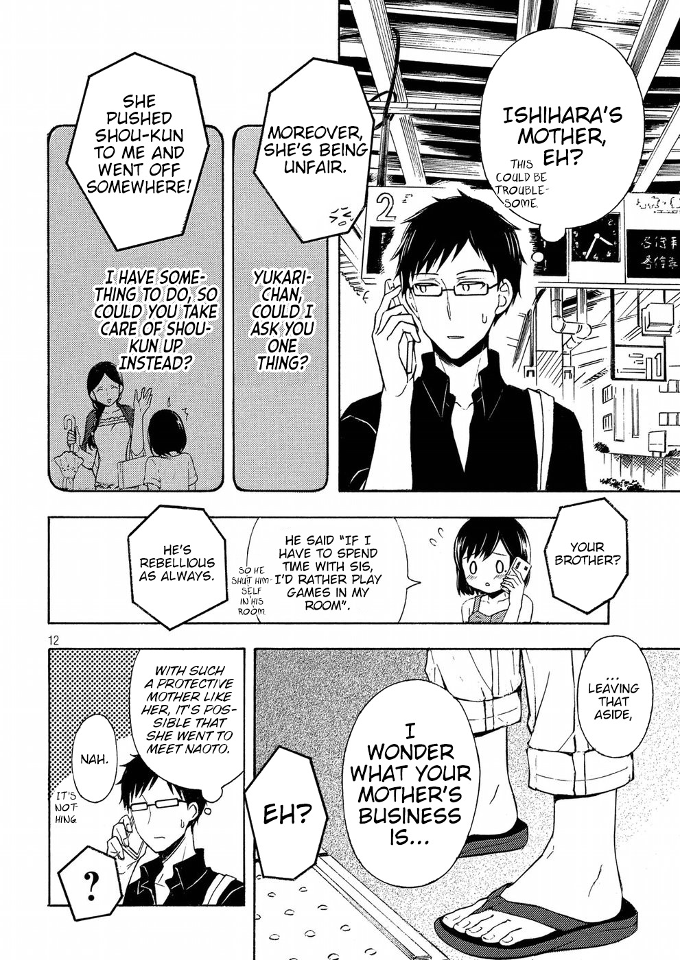 Watari-kun no xx ga Houkai Sunzen Chapter 36 page 12 - Chapter 36: Naoto's Decision