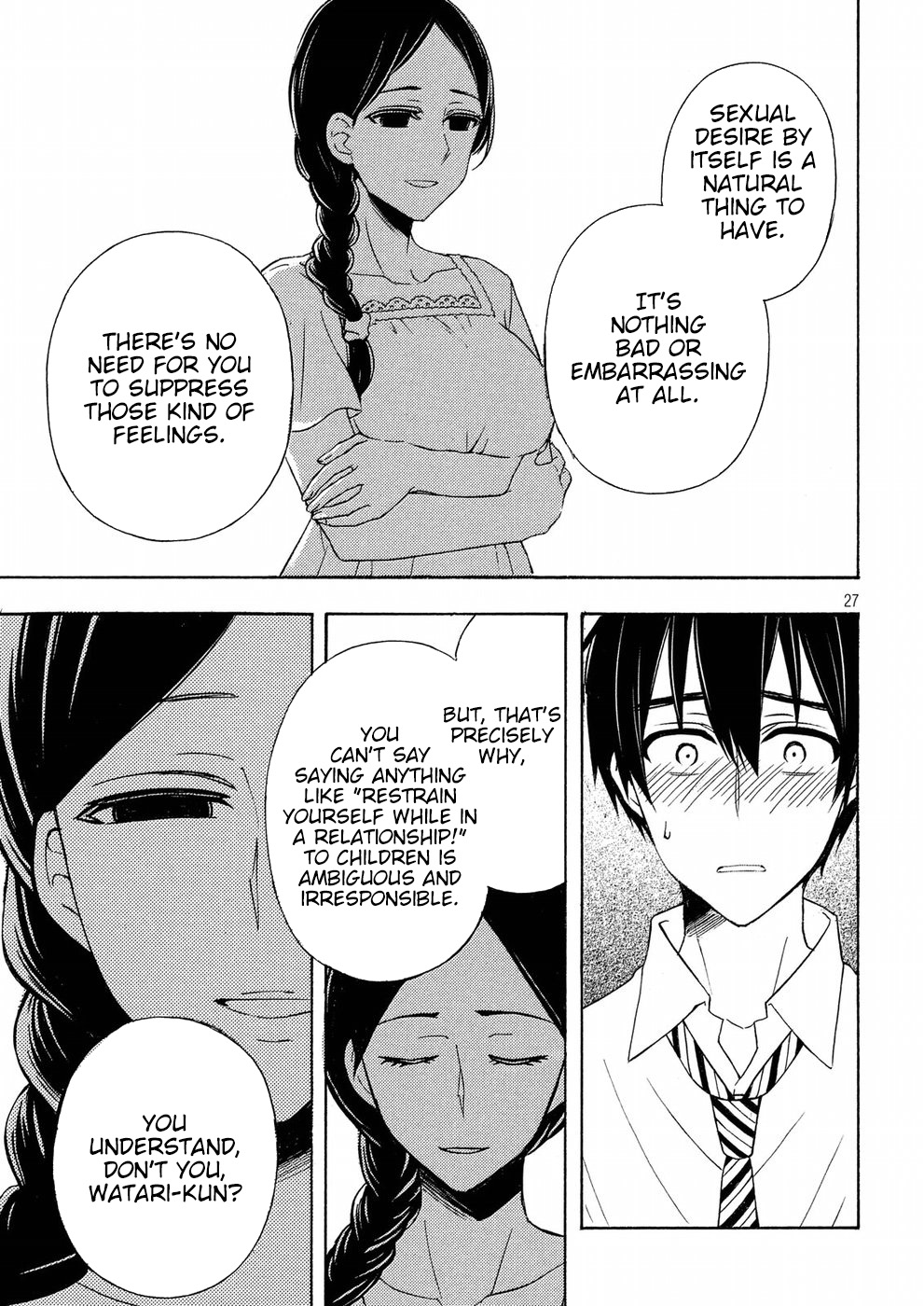 Watari-kun no xx ga Houkai Sunzen Chapter 36 page 27 - Chapter 36: Naoto's Decision