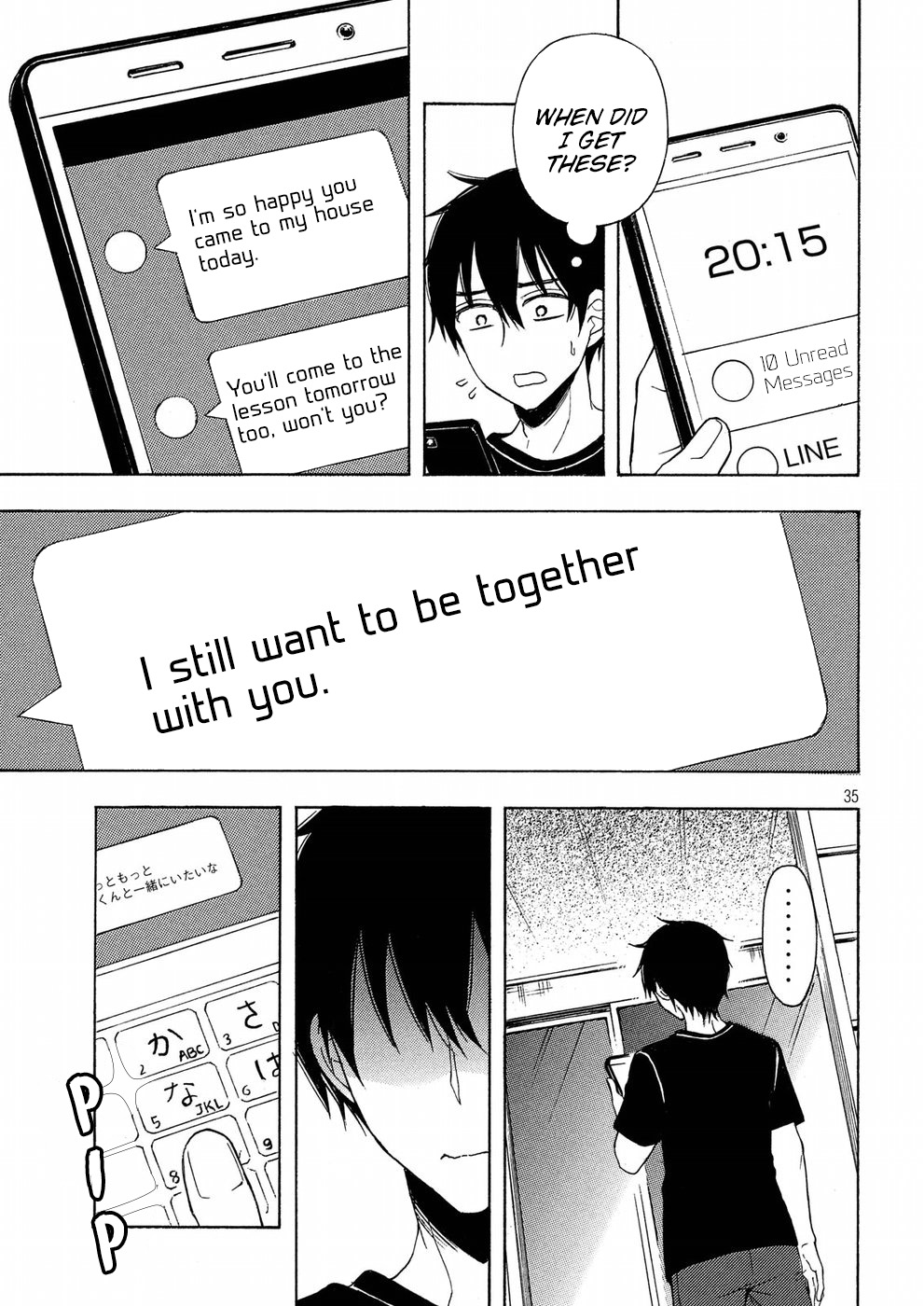 Watari-kun no xx ga Houkai Sunzen Chapter 36 page 35 - Chapter 36: Naoto's Decision