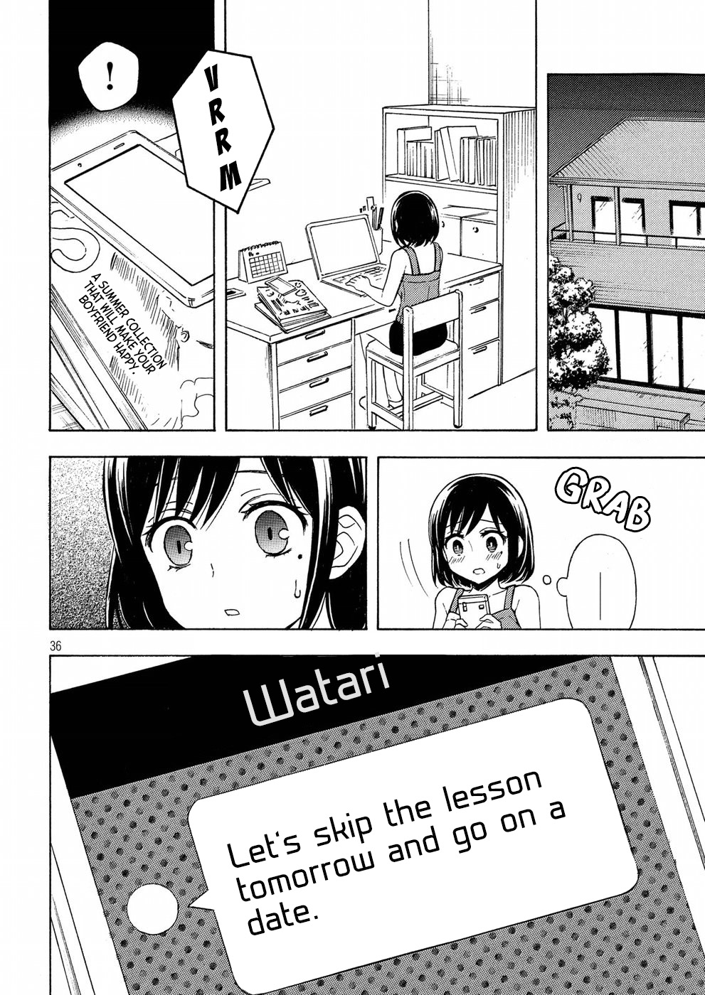 Watari-kun no xx ga Houkai Sunzen Chapter 36 page 36 - Chapter 36: Naoto's Decision