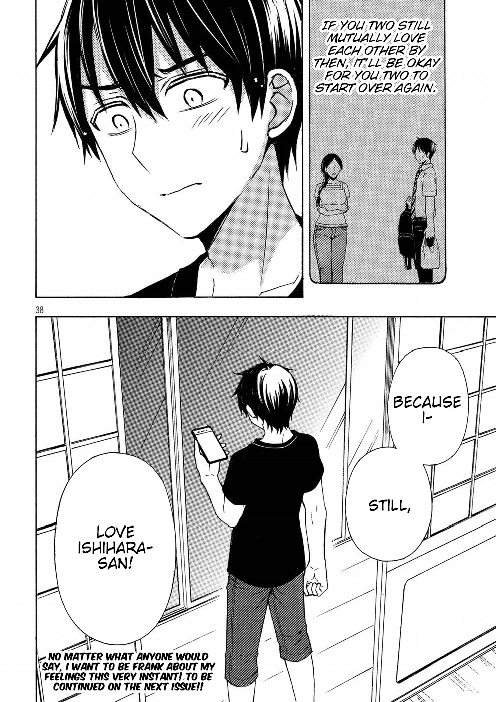 Watari-kun no xx ga Houkai Sunzen Chapter 36 page 38 - Chapter 36: Naoto's Decision