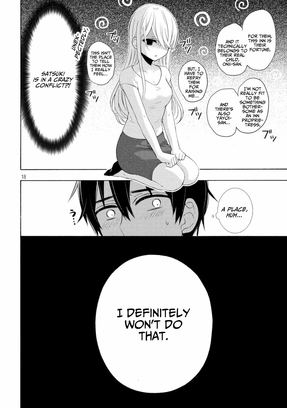 Watari-kun no xx ga Houkai Sunzen Chapter 46 page 17 - Chapter 46: Satsuki's True Feelings