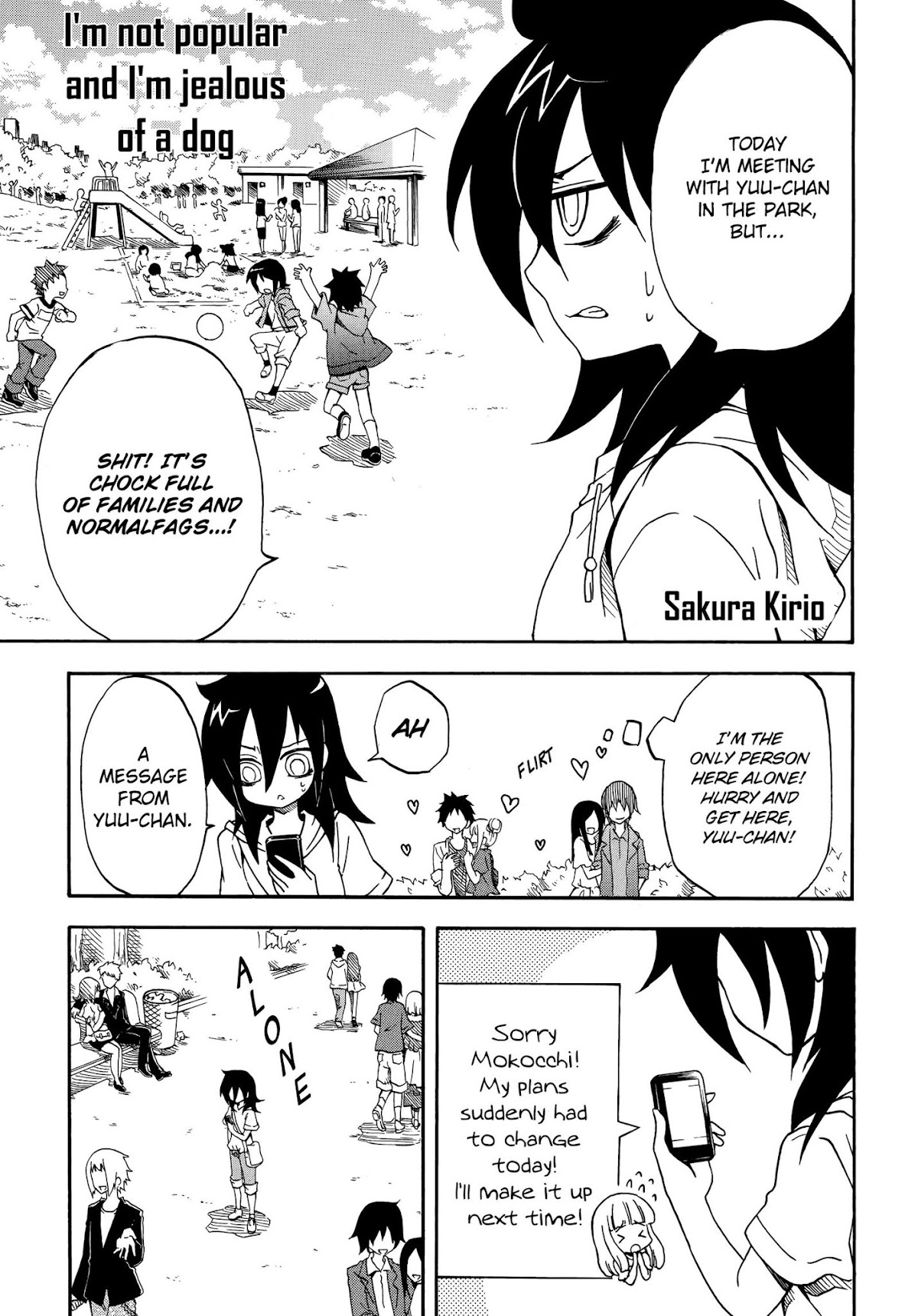 Watashi ga Motenai no wa Dou Kangaete mo Omaera ga Warui! Anthology Chapter 12 page 1 - Chapter 12: I'm Not Popular And I'm Jealous Of A Dog