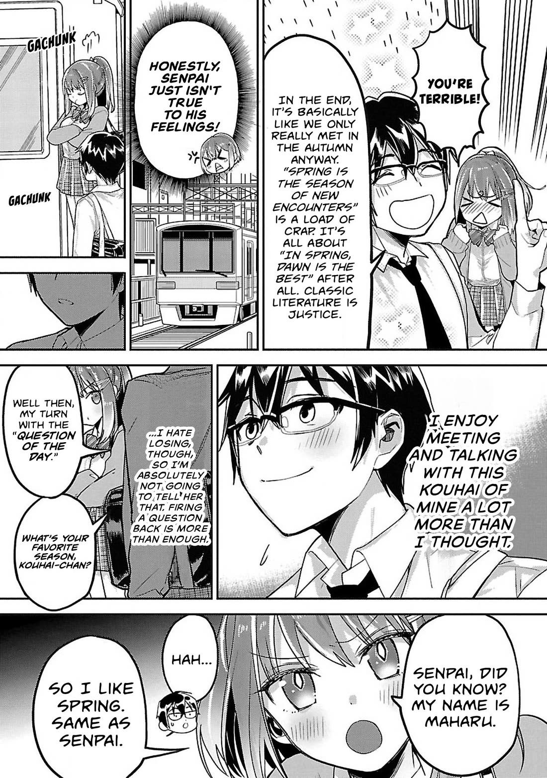 Watashi no shiranai, senpai no 100 ko no koto Chapter 14 page 5 - Chapter 14: What's your favorite season, Senpai?