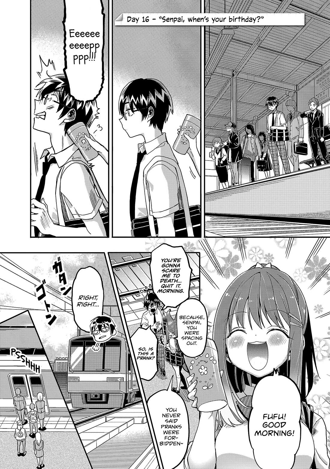 Watashi no shiranai, senpai no 100 ko no koto Chapter 16 page 1 - Chapter 16: Senpai, when's your birthday?