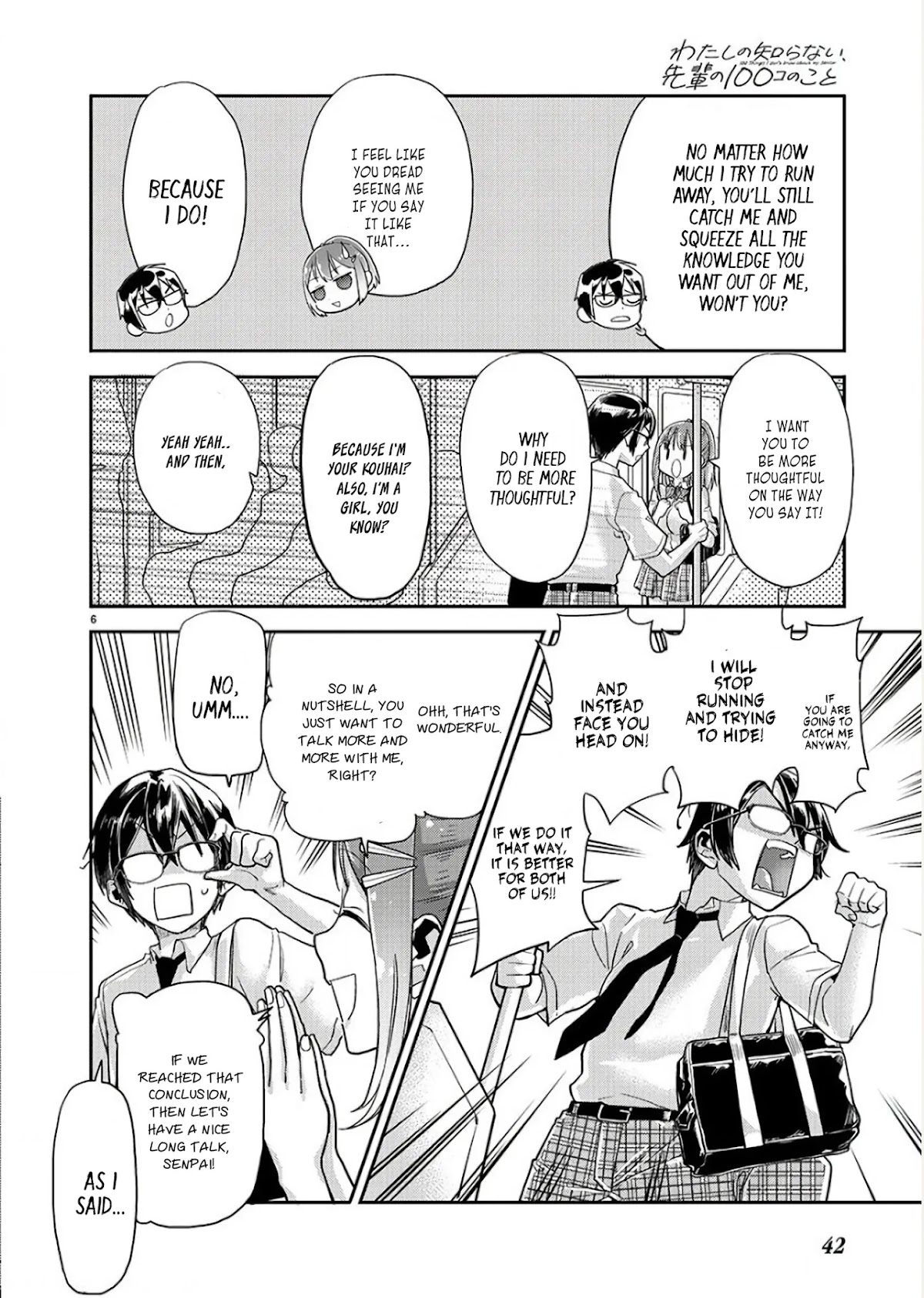 Watashi no shiranai, senpai no 100 ko no koto Chapter 4 page 6 - Chapter 4: What's Your Name Senpai?