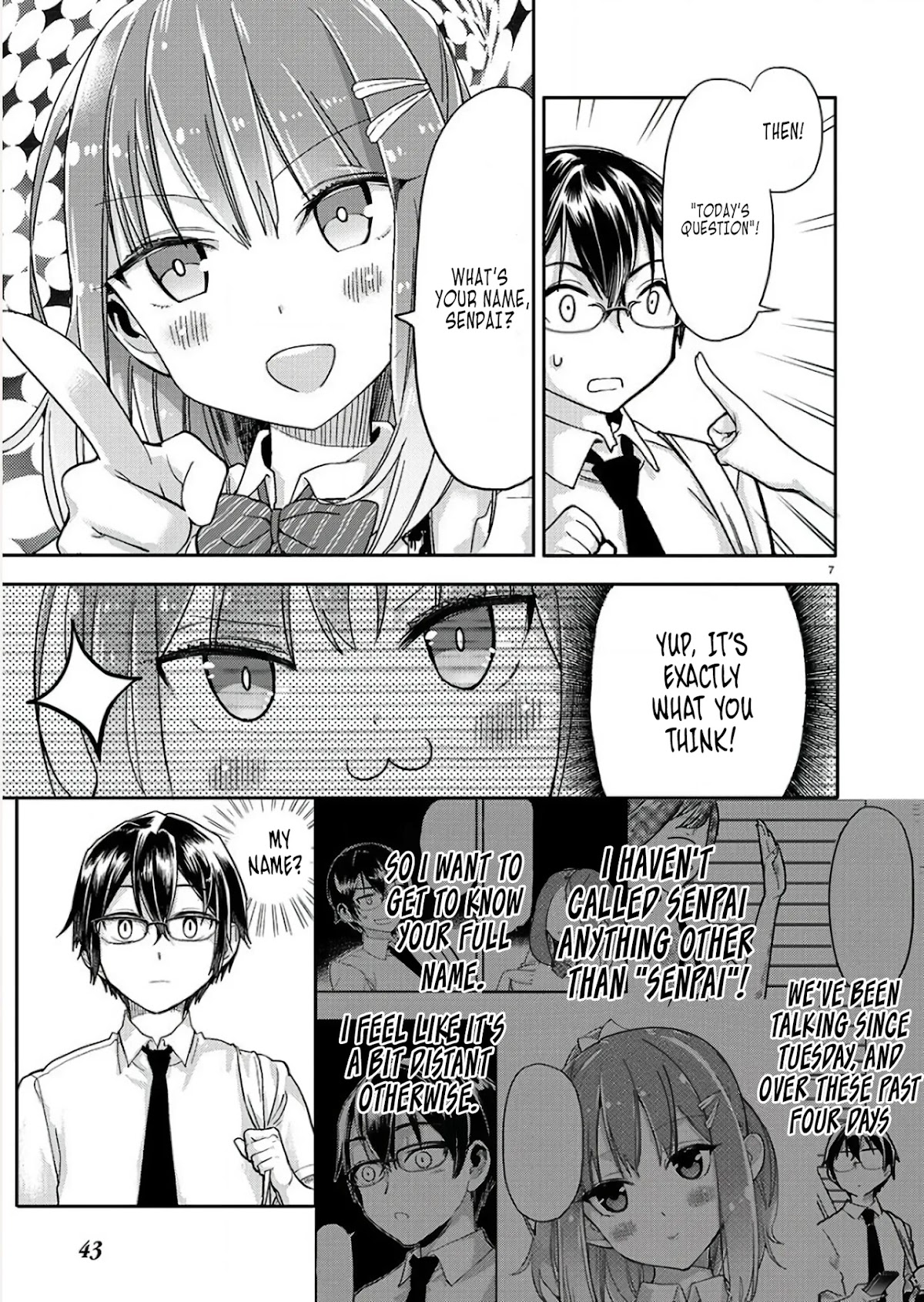 Watashi no shiranai, senpai no 100 ko no koto Chapter 4 page 7 - Chapter 4: What's Your Name Senpai?
