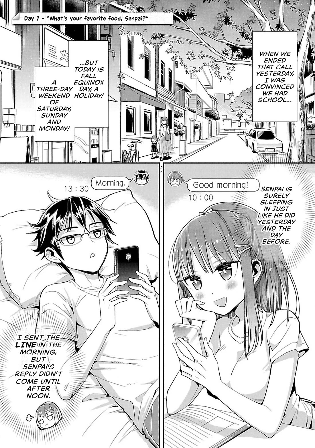 Watashi no shiranai, senpai no 100 ko no koto Chapter 7 page 1 - Chapter 7: What's your favorite food, Senpai?