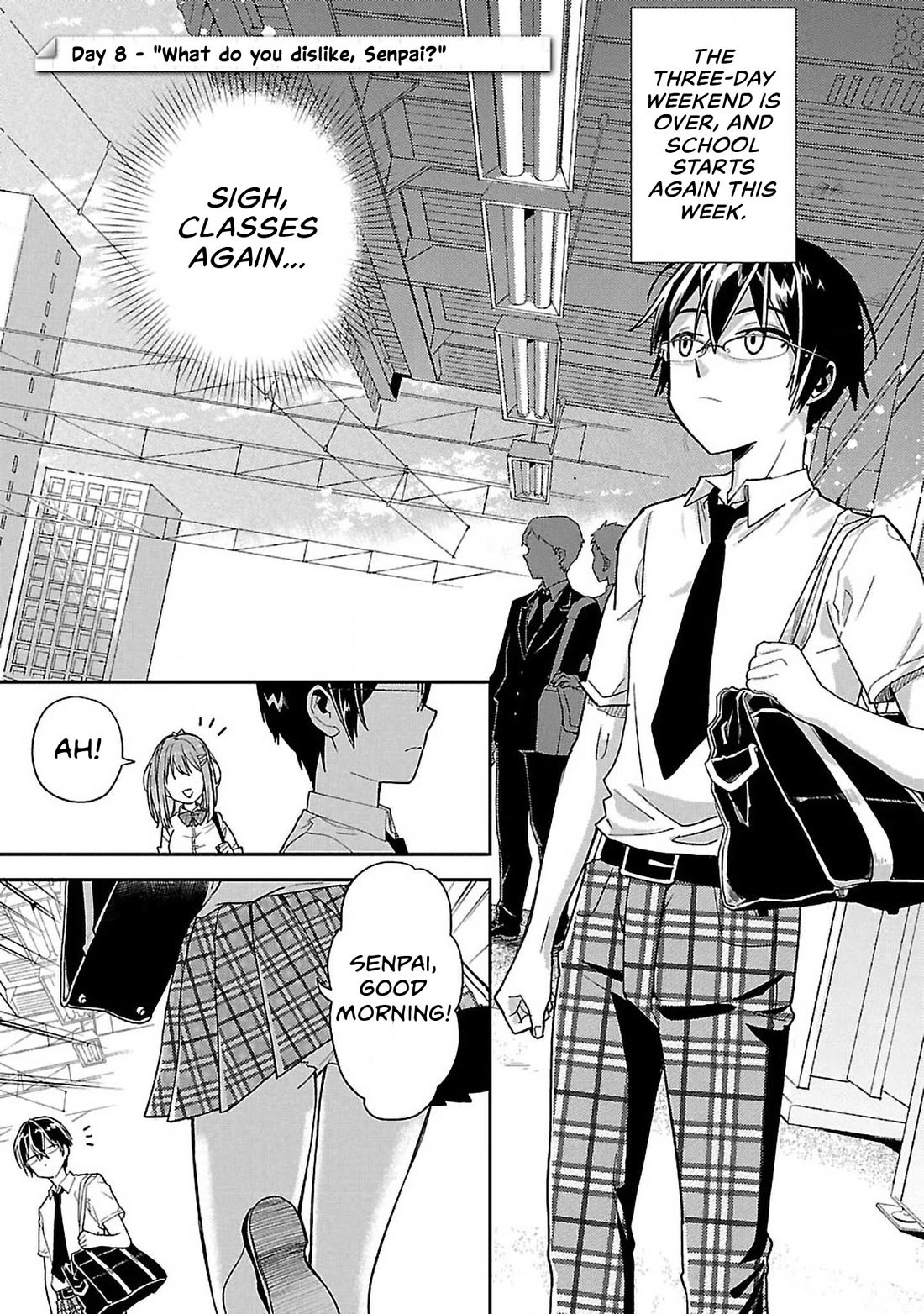 Watashi no shiranai, senpai no 100 ko no koto Chapter 8 page 1 - Chapter 8: What do you dislike, Senpai?