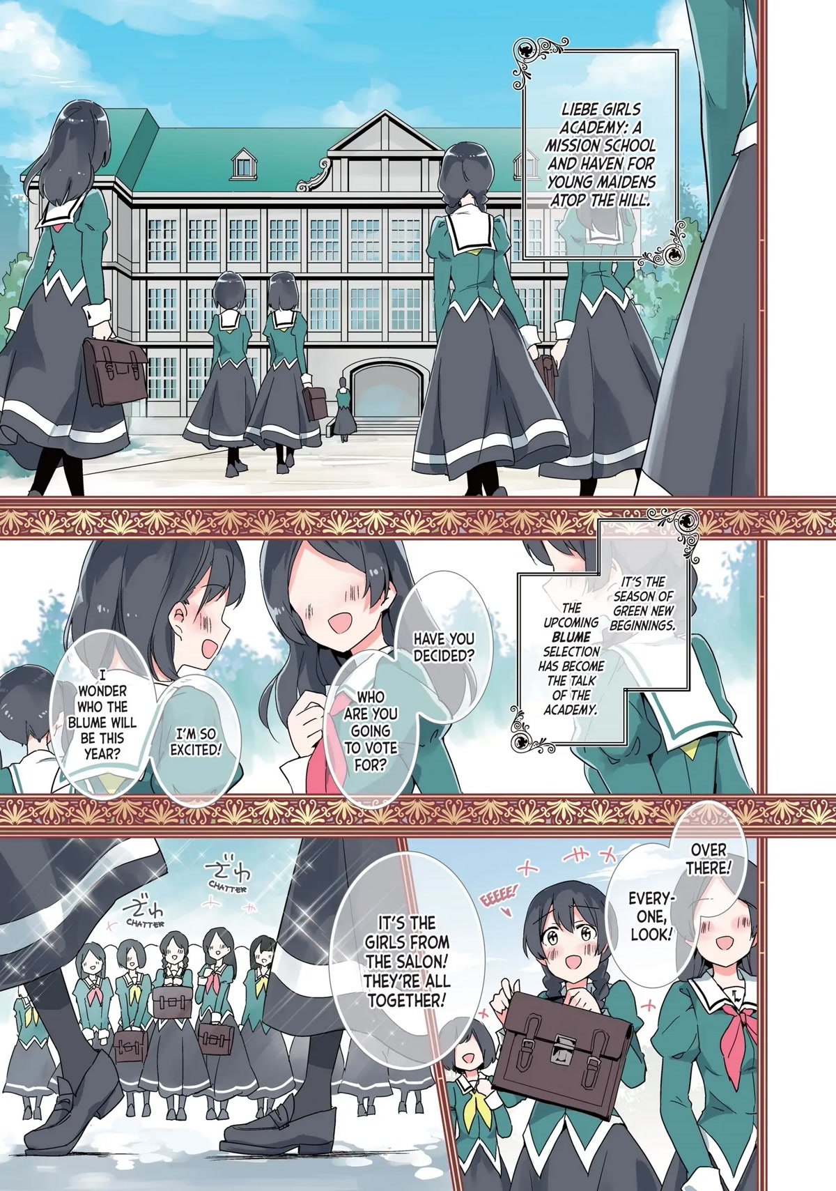 Watashi no Yuri wa Oshigoto desu! Chapter 12 page 2 - Chapter 12: The Blume Selections Have Begun