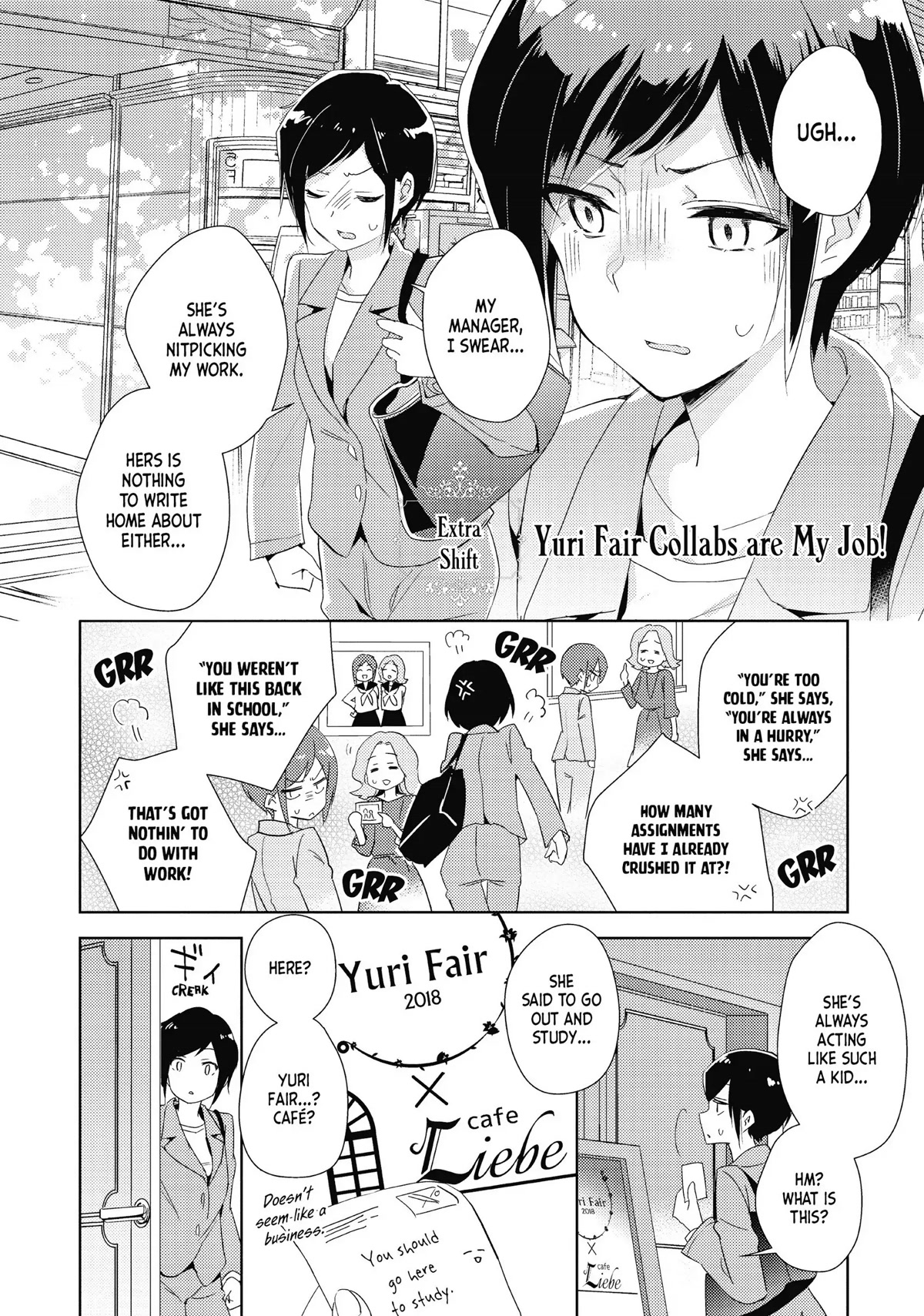 Watashi no Yuri wa Oshigoto desu! Chapter 21.5 page 1 - Chapter 21.5: Yuri Fair Collabs are My Job! & Tea Breaks are Nene's Job!